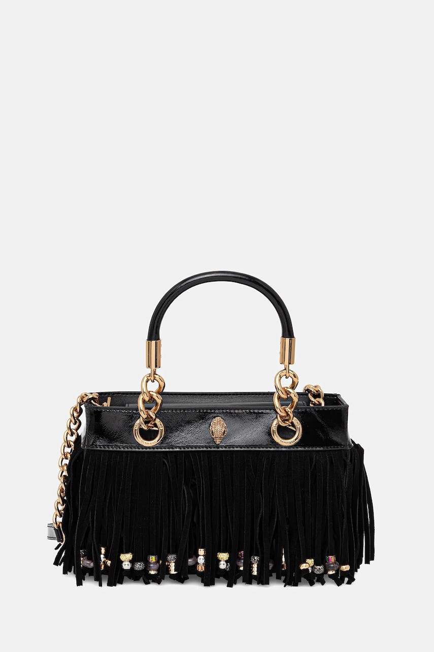 Kožená kabelka Kurt Geiger London KENSINGTON čierna farba, 4702700129