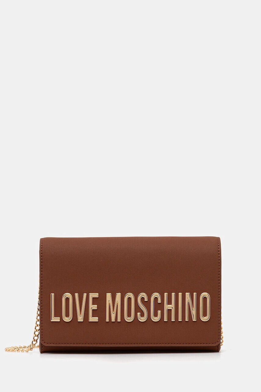 Kabelka Love Moschino hnedá farba, JC4103PP1NKD0312