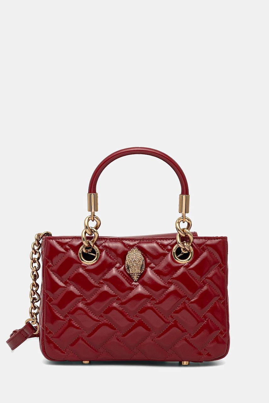 Kožená kabelka Kurt Geiger London KENSINGTON bordová farba, 4376850319