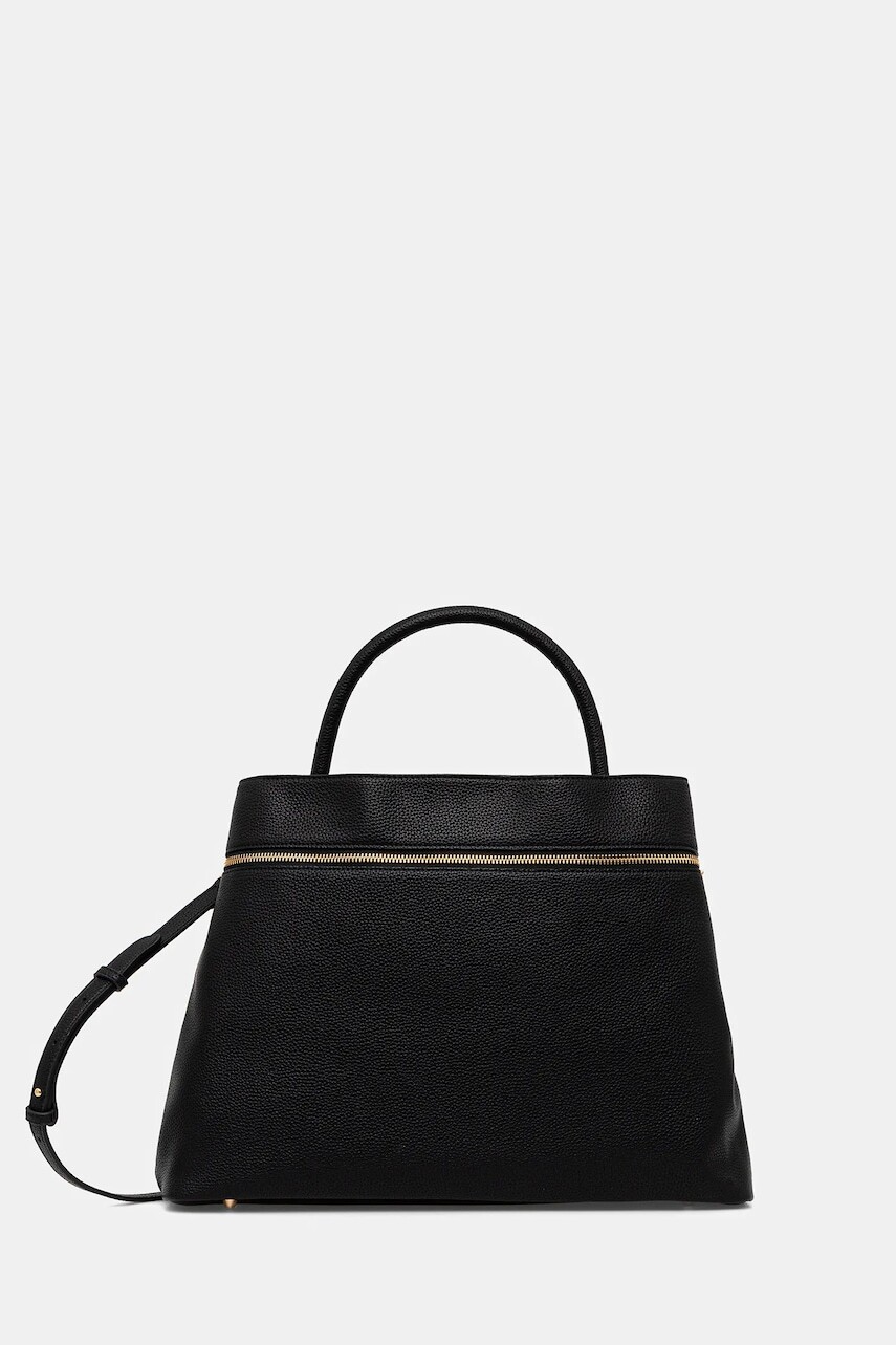 Kožená kabelka Twinset čierna farba, 252TD8260