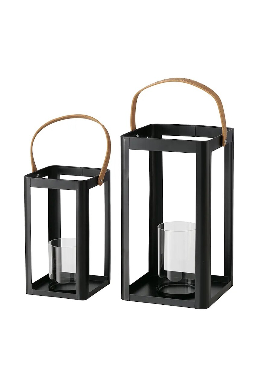 Sada lampášov Boltze Lykta 2-pak čierna farba