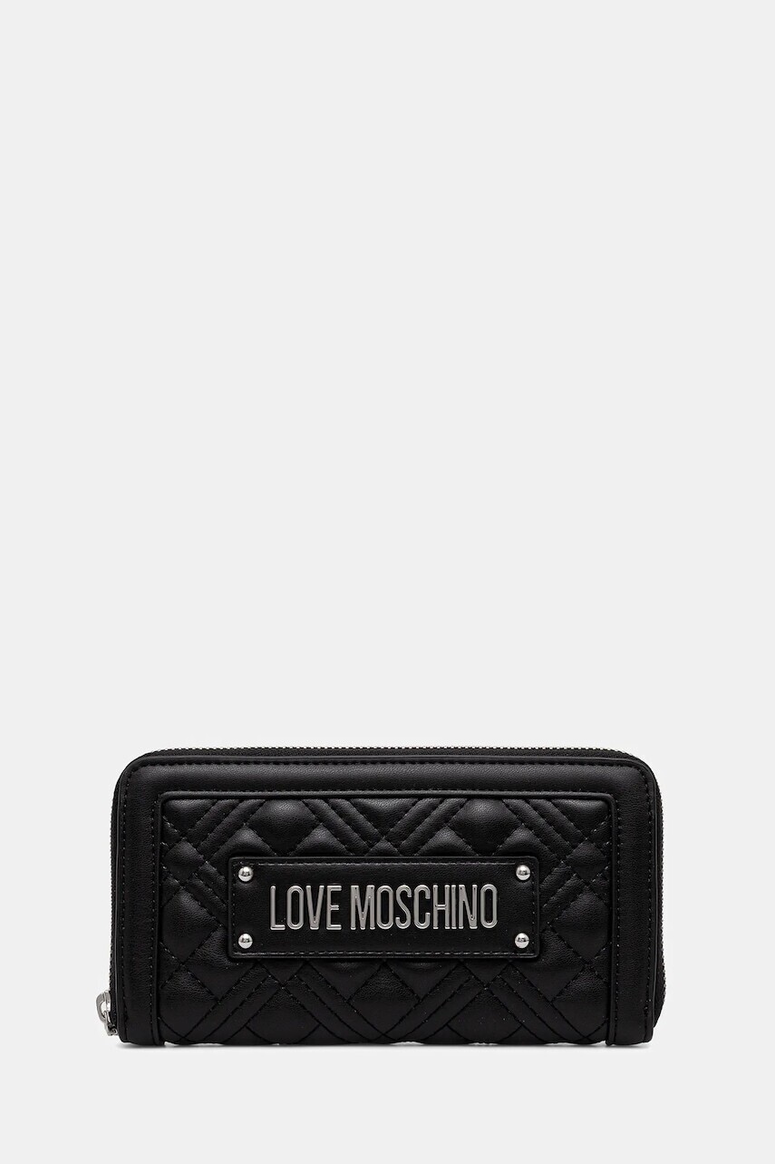 Peňaženka Love Moschino dámska, čierna farba, JC5600PP1NLA000B