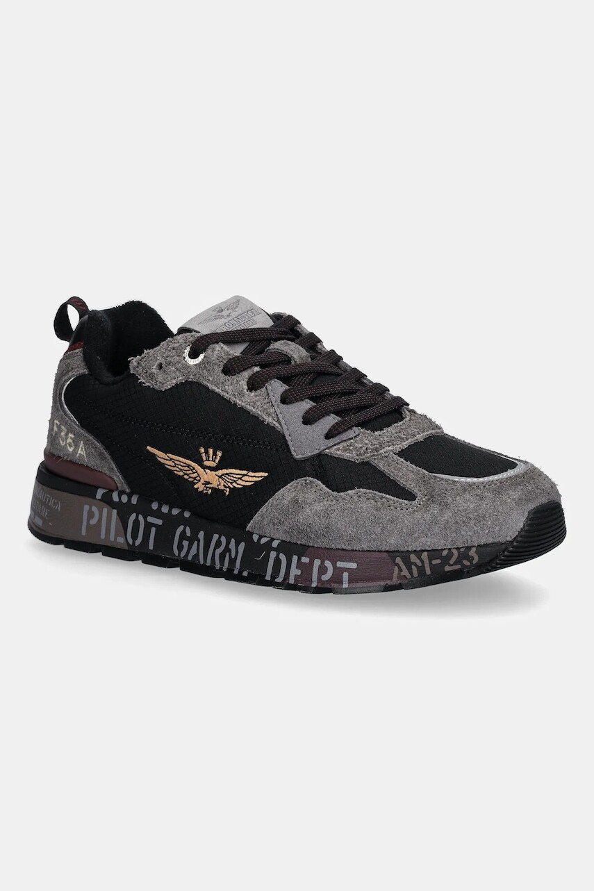 Tenisky Aeronautica Militare SNEAKERS čierna farba, 252SC0276UCT03546
