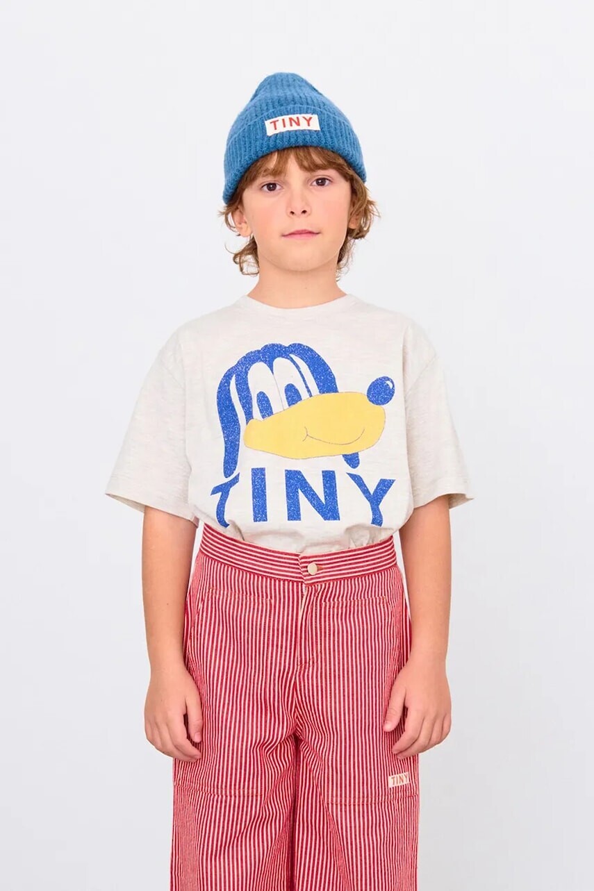Detské tričko Tinycottons TINY DOG GRAPHIC TEE béžová farba, s potlačou, AW25-311