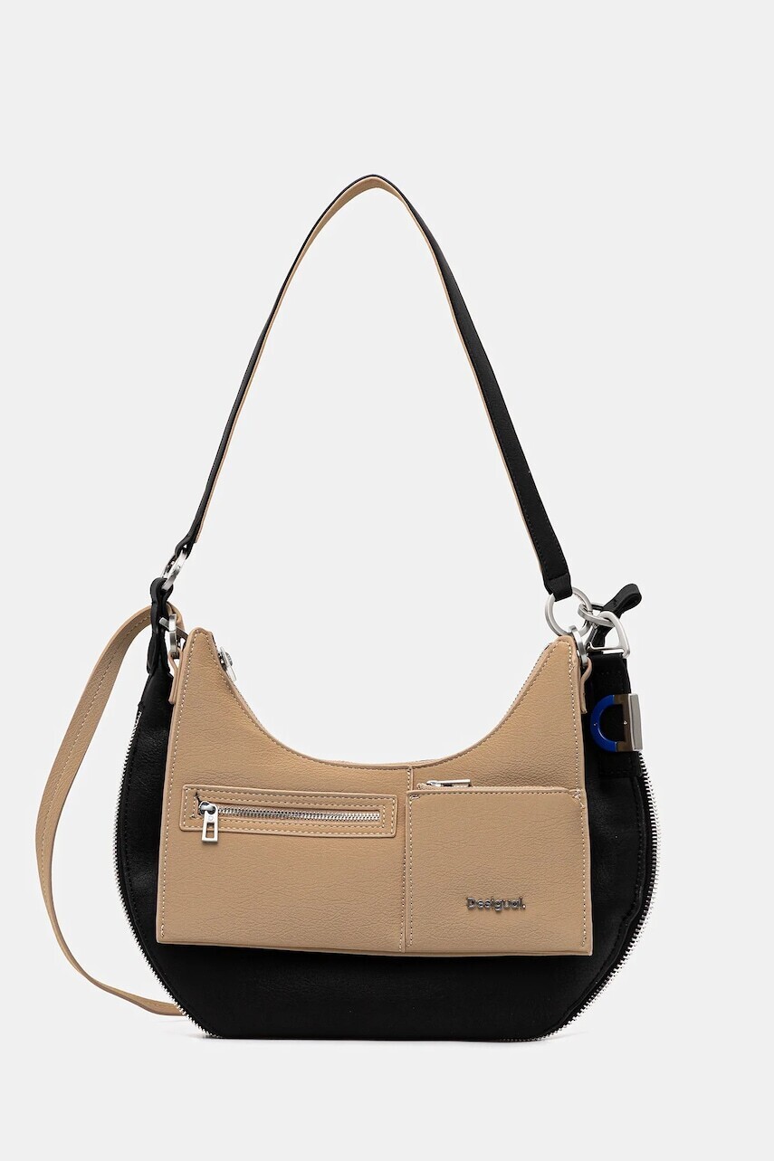 Kabelka Desigual DELTA LYRA BLACK čierna farba, 25WAXP49