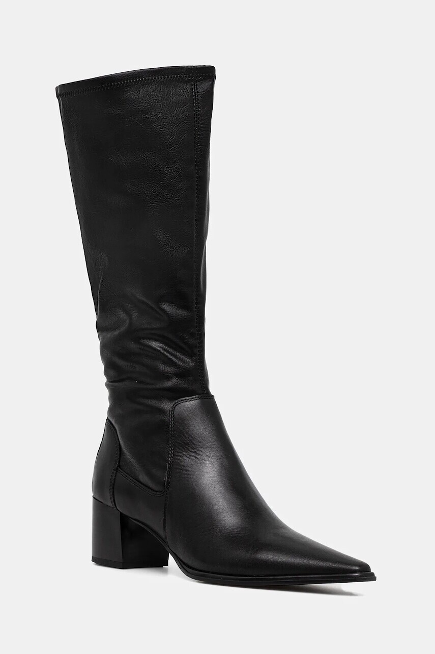 Vysoké čižmy Vagabond Shoemakers GISELLE čierna farba, na podpätku, 5754-902-20