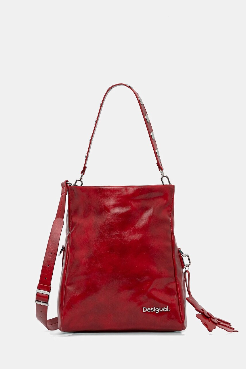 Kabelka Desigual REPRISE RED VALENTI červená farba, 25WAXPCA