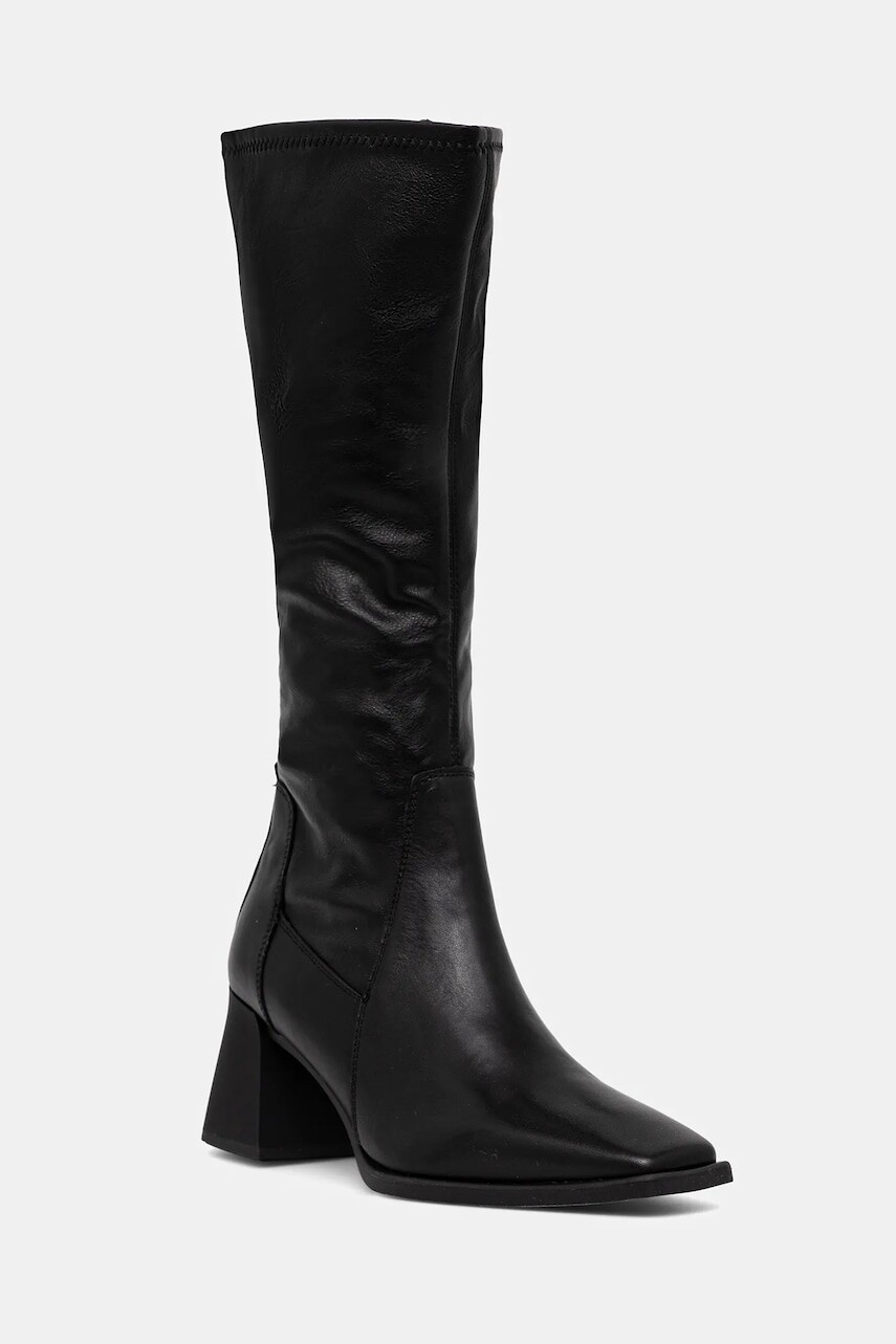 Kožené čižmy Vagabond Shoemakers HEDDA čierna farba, na podpätku, 5602-902-20