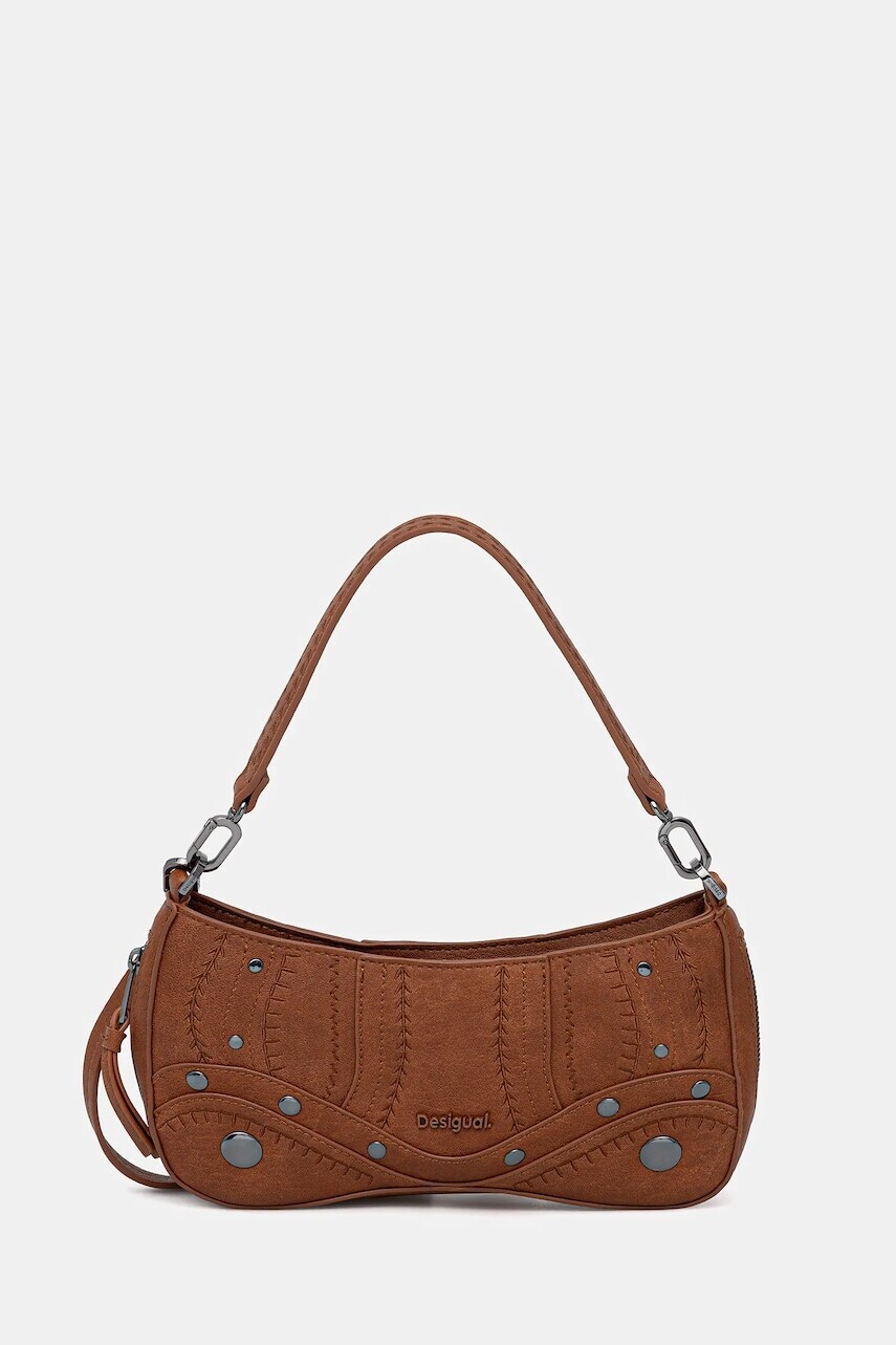 Kabelka Desigual EMBRO PATCH ALSACIA C hnedá farba, 25WAXPA7