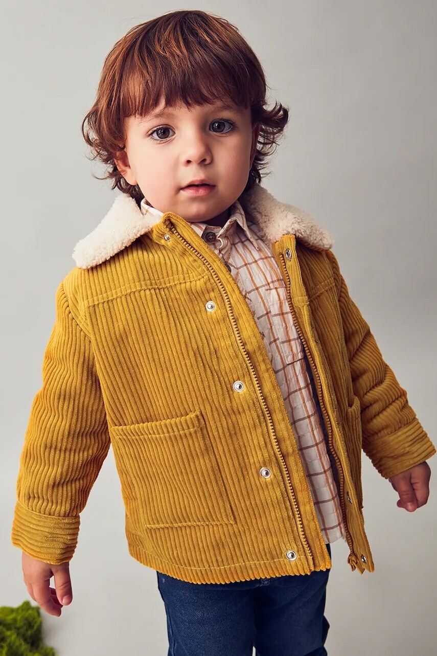 Detská menčestrová bunda Mayoral žltá farba, 2419