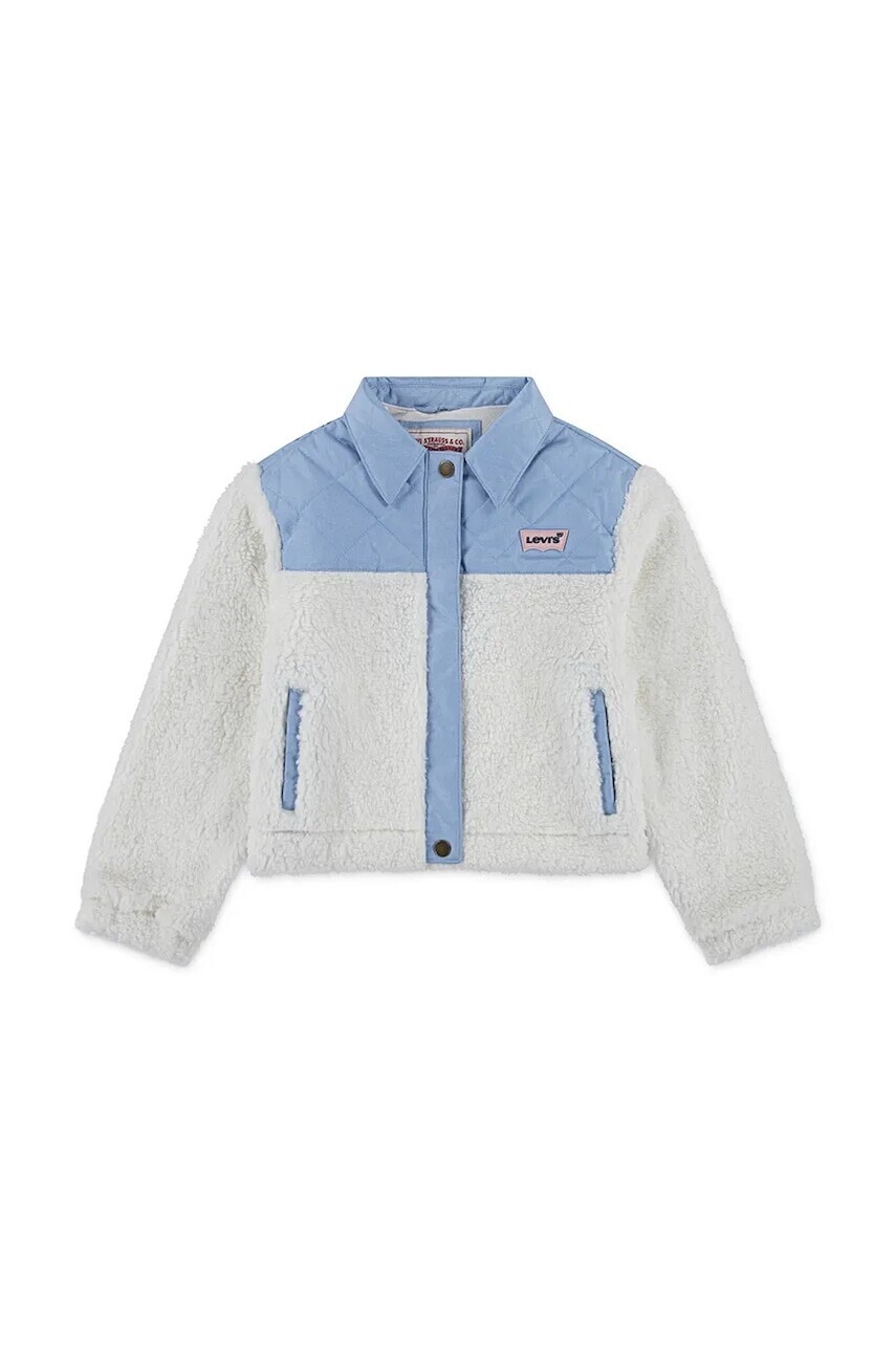 Detská bunda Levi's BIG PKT SHEPA TRUCKER béžová farba, 3EN635