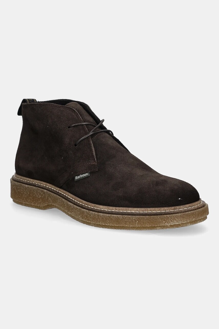 Semišové topánky Barbour Blaine hnedá farba, MFO0820BR97