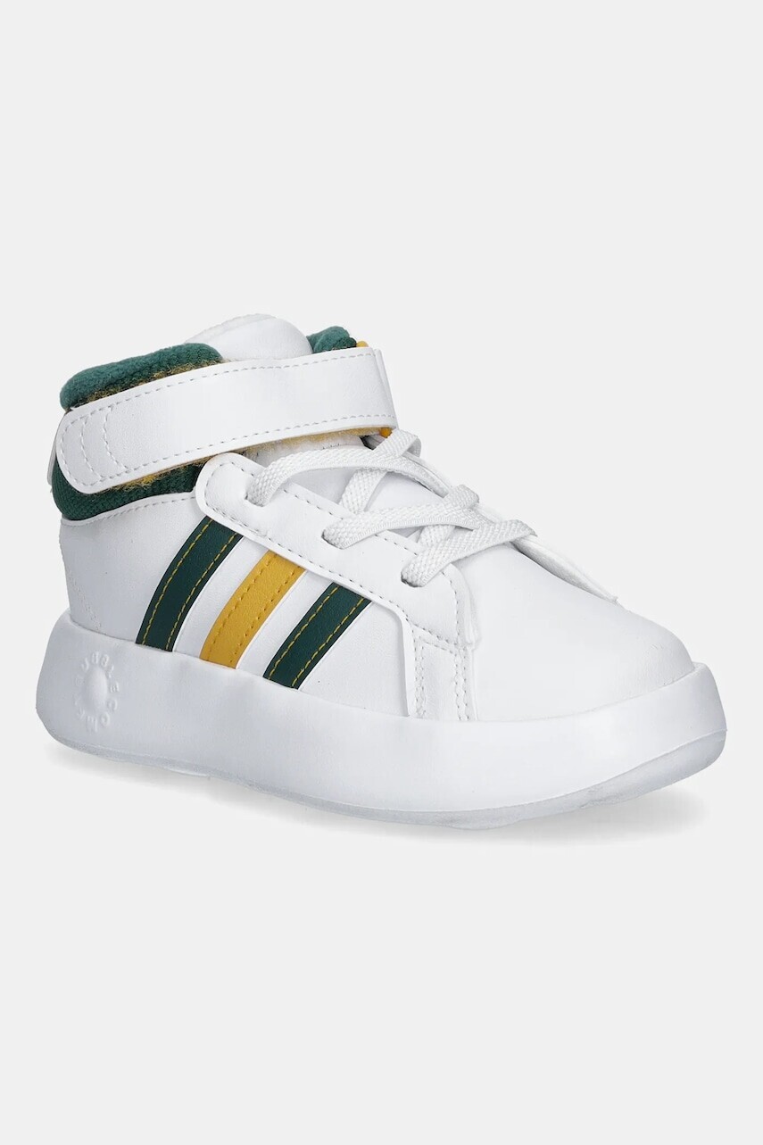 Detské tenisky adidas GRAND COURT MID biela farba, JP8886