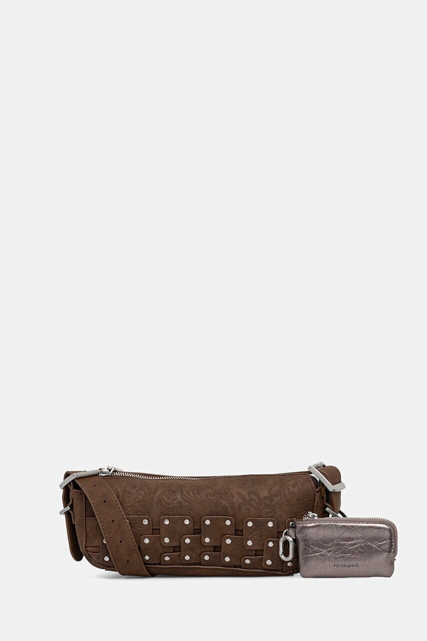 Kabelka Desigual NEW PATCH 1 CHOCO hnedá farba, 25WAXPBO