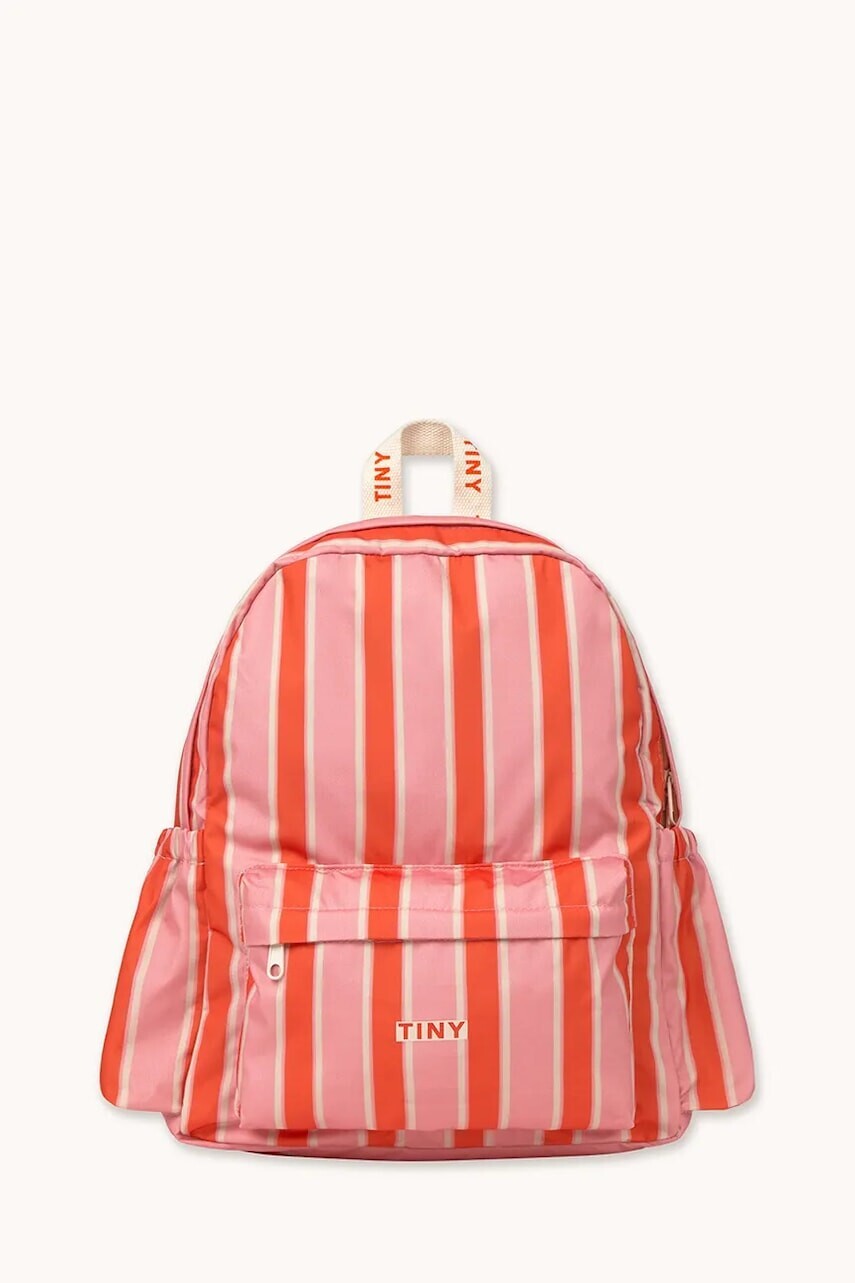 Detský ruksak Tinycottons RETRO STRIPES BACKPACK ružová farba, malý, vzorovaný, AW25-545