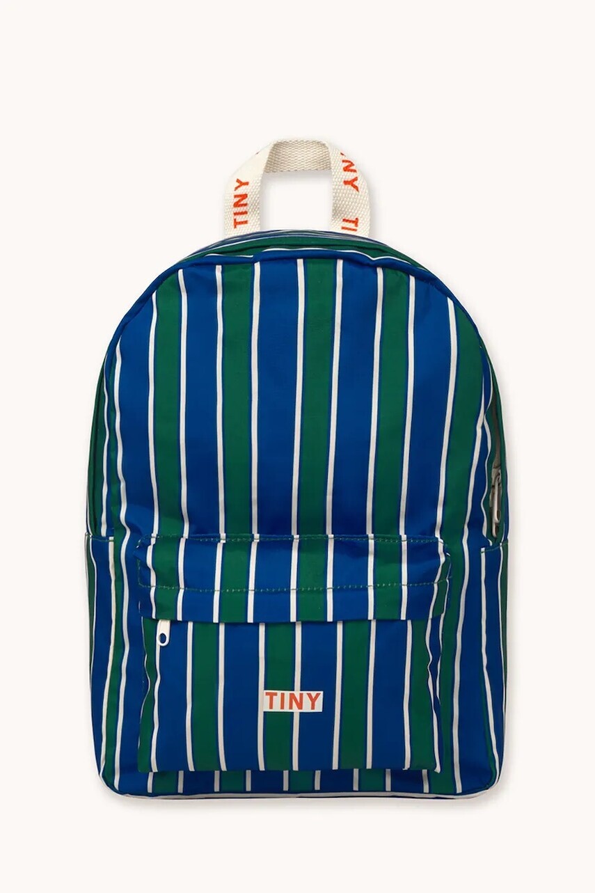 Detský ruksak Tinycottons STRIPES BACKPACK modrá farba, malý, vzorovaný, AW25-540