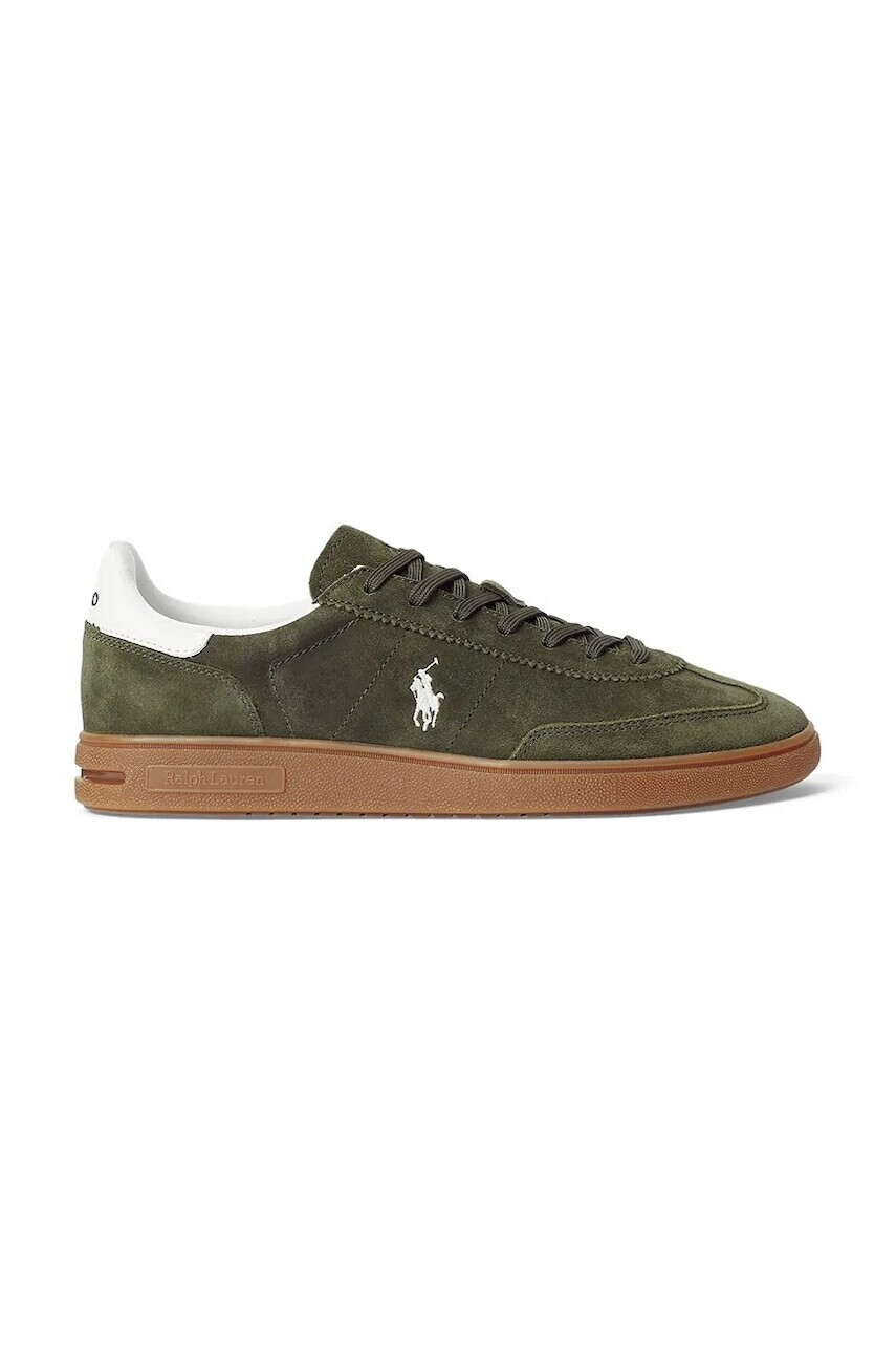 Kožené tenisky Polo Ralph Lauren Bedford Pp zelená farba, 809967889001