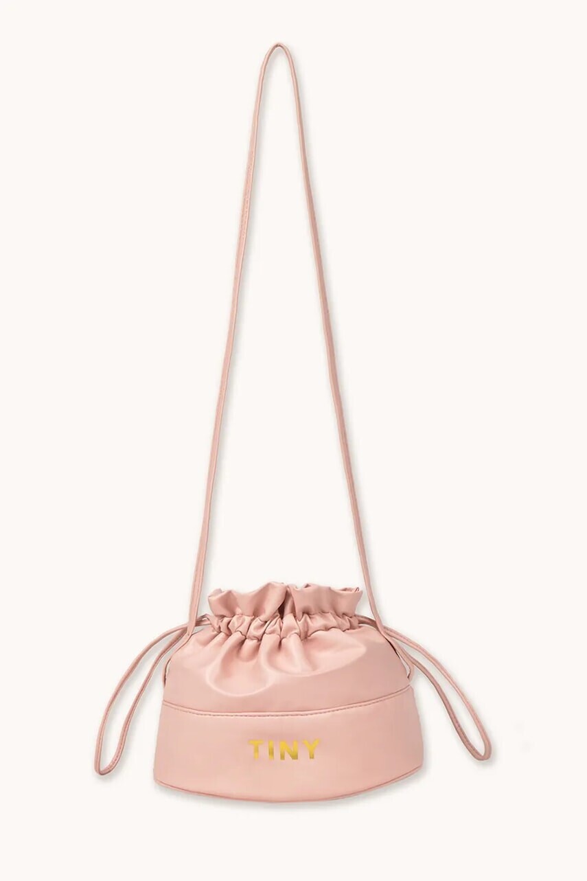 Detská kabelka Tinycottons SOLID BUCKET BAG ružová farba, AW25-510