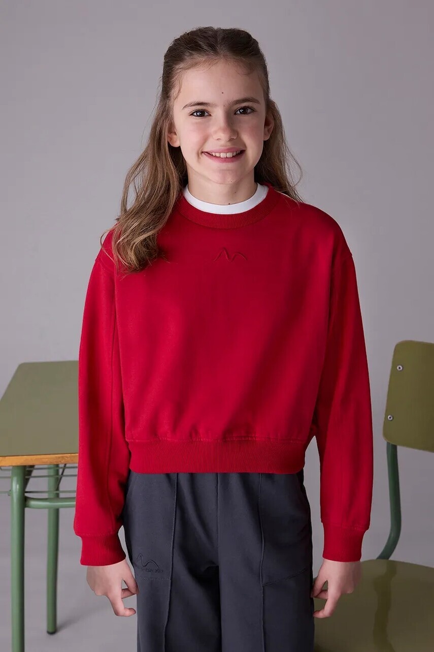 Detská mikina Mayoral červená farba, jednofarebná, 7422