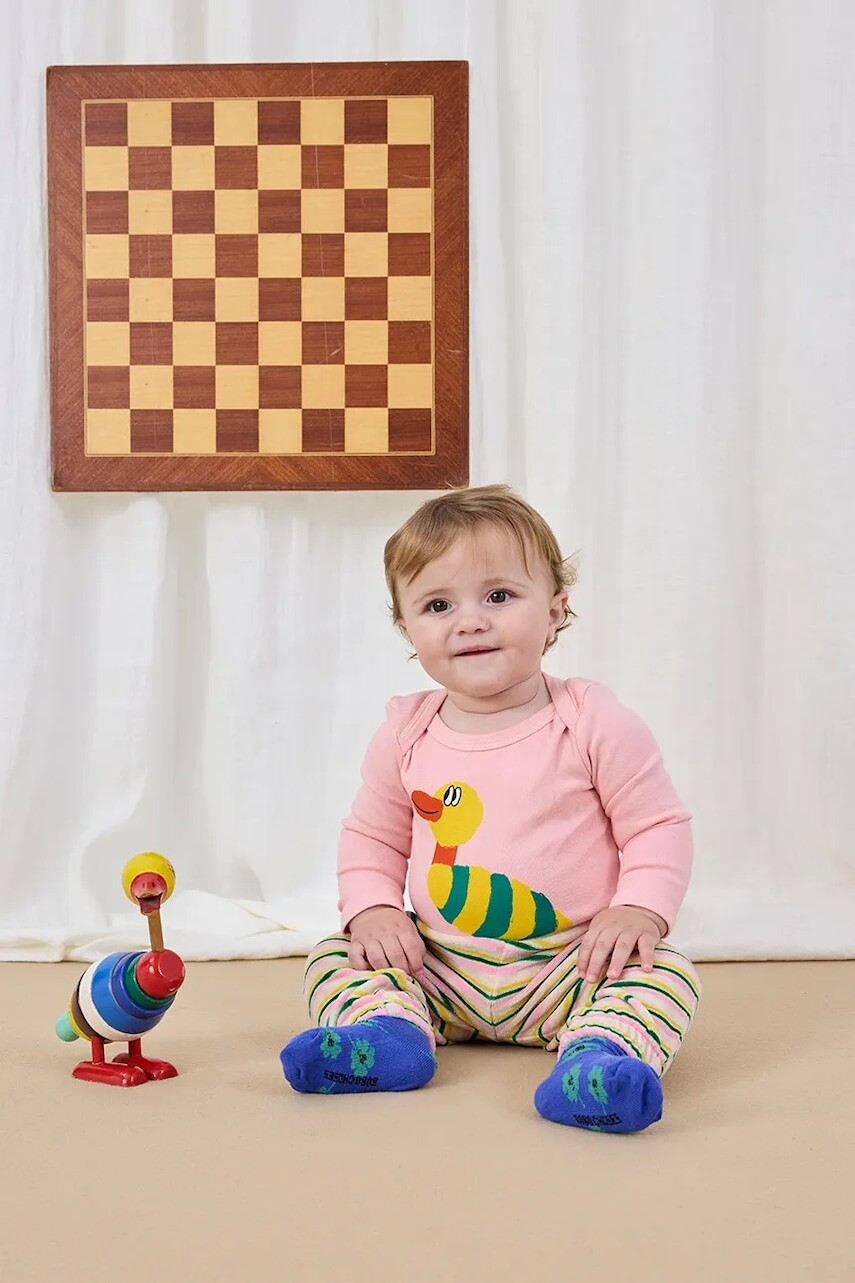 Body pre bábätká Bobo Choses Stripped Duck 225AB030