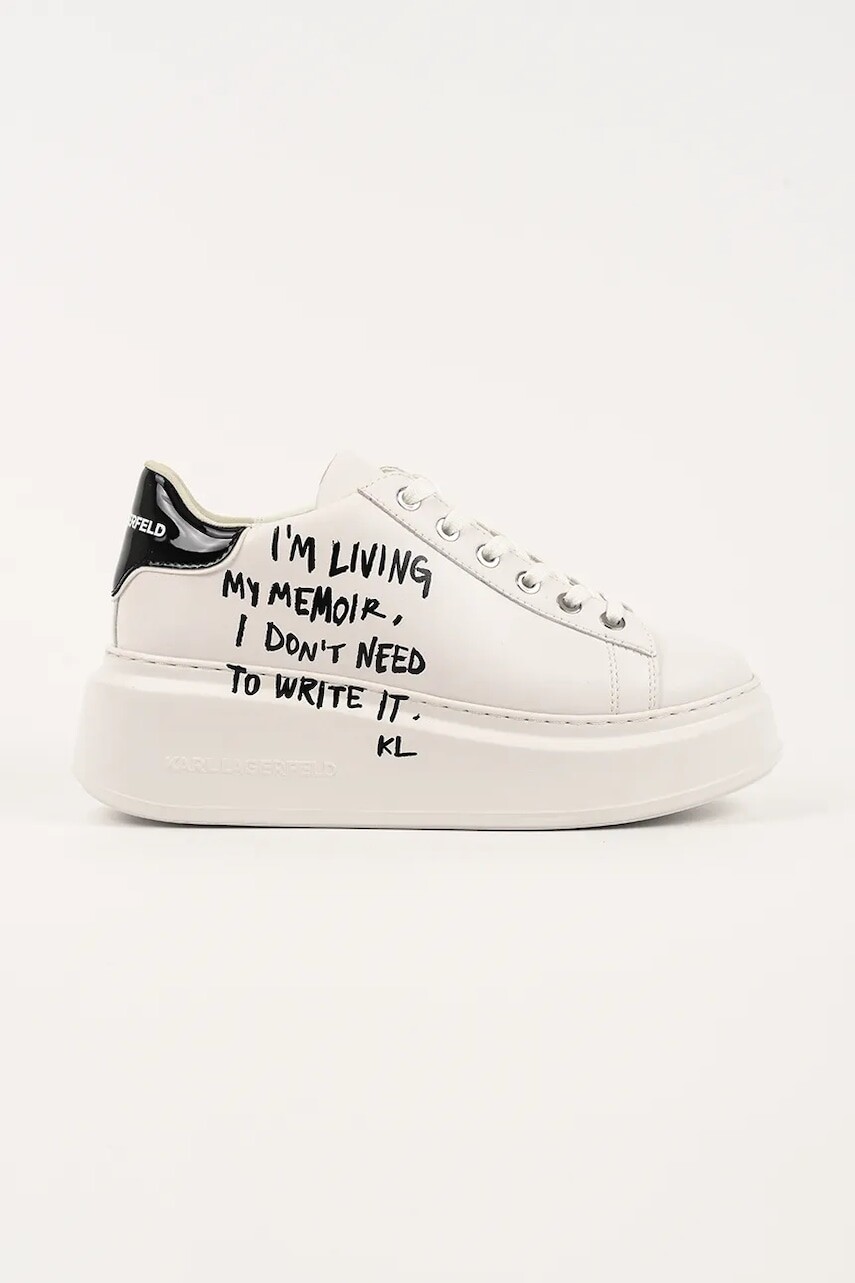 Kožené tenisky Karl Lagerfeld ANAKAPRI biela farba, KL63512