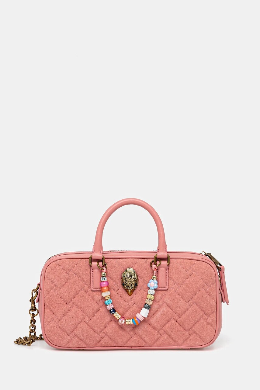 Semišová kabelka Kurt Geiger London KENSINGTON ružová farba, 3580957219