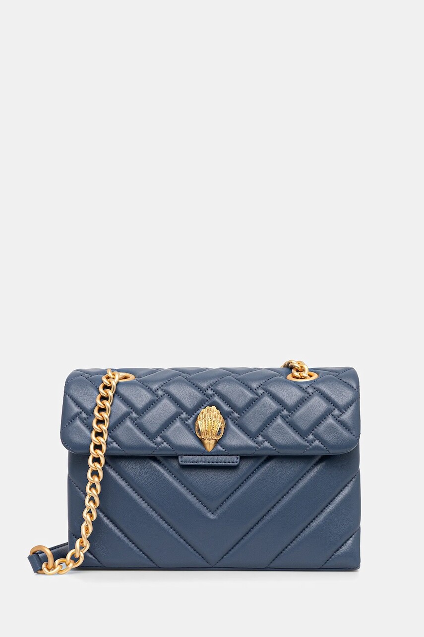 Kožená kabelka Kurt Geiger London KENSINGTON tmavomodrá farba, 3586289109