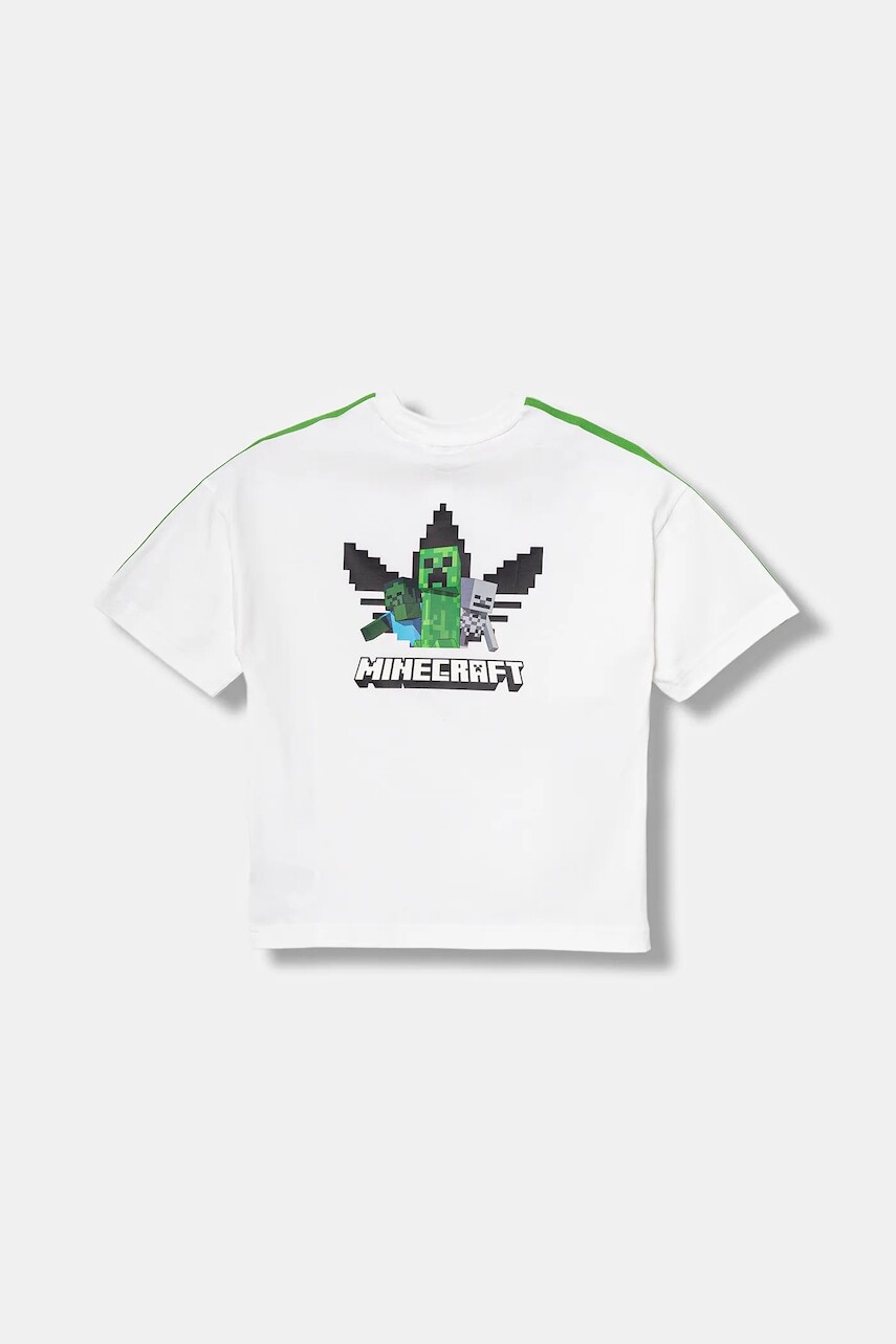 Detské bavlnené tričko adidas Originals biela farba, s potlačou, JW7750