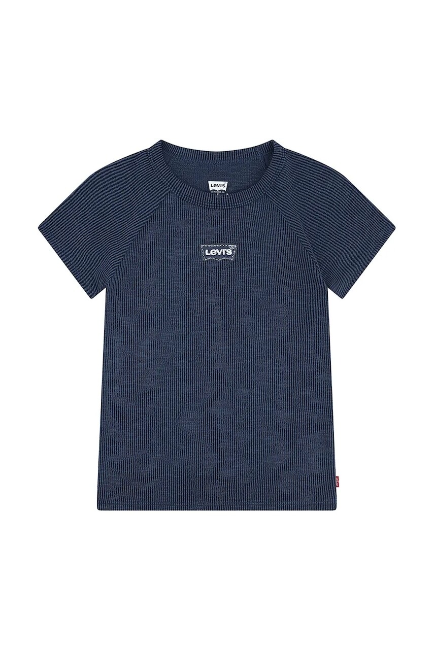 Detské tričko Levi's COLOR BLOCK RAGLAN TOP tmavomodrá farba, 4EN517