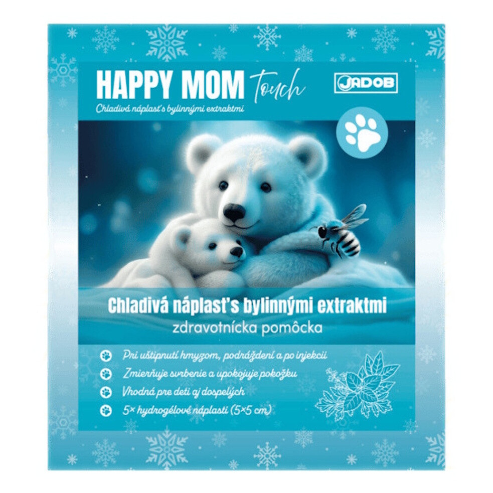 HAPPY MOM Touch chladivá náplasť s bylinnými extraktmi 5 × 5 cm 5 ks