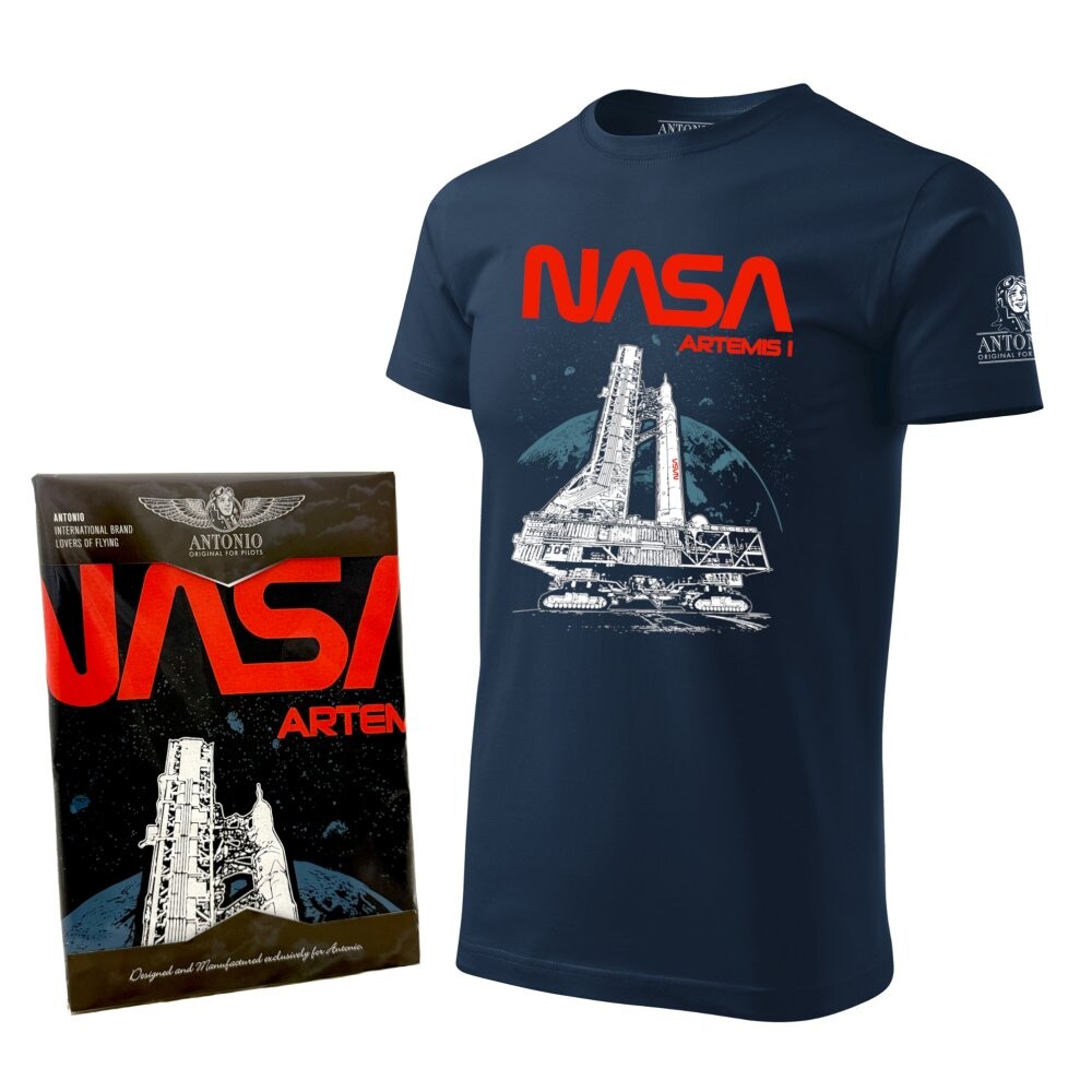 Tričko Antonio NASA ARTEMIS I Misia na Mesiac - navy, S