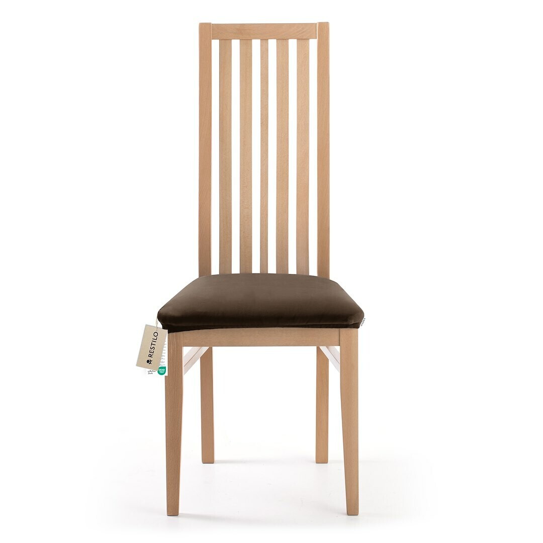 Restilo Napínací potah na sedák na židli Sentotmavě hnědá, 40 x 40 + 5 cm