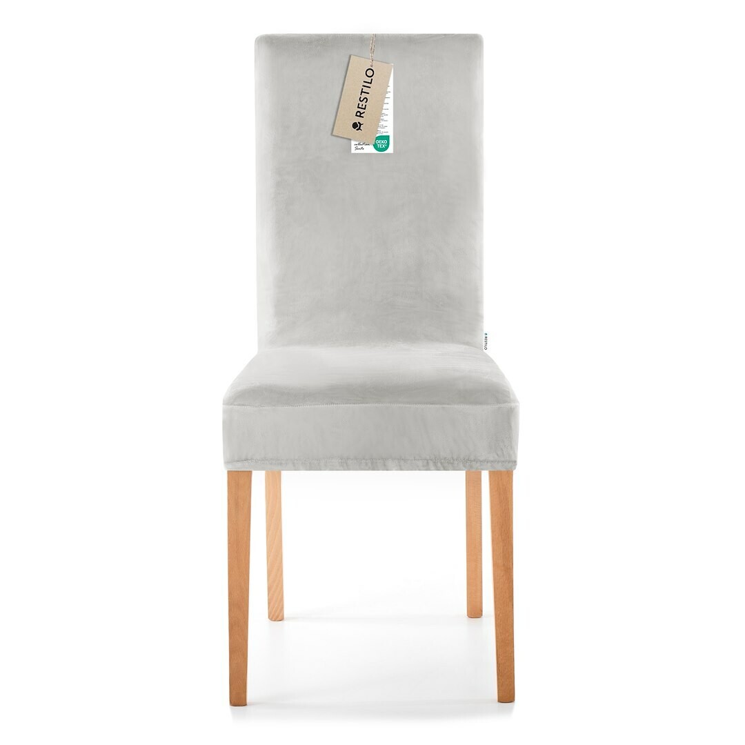 Restilo Napínací potah na židli Sento stříbrná, 48x 48 x 58 + 10 cm