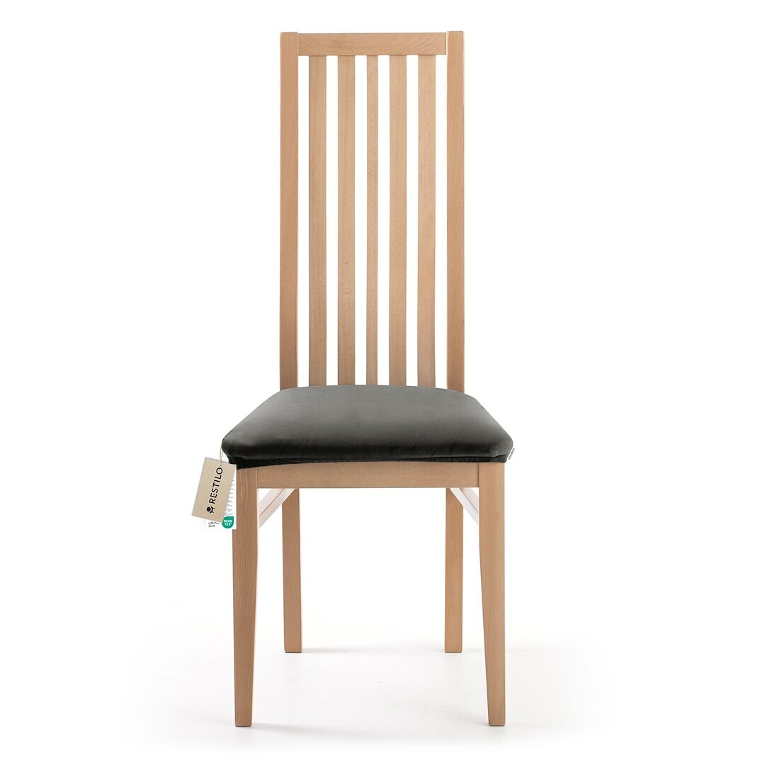 Restilo Napínací potah na sedák na židli Sentotmavě šedá, 40 x 40 + 5 cm