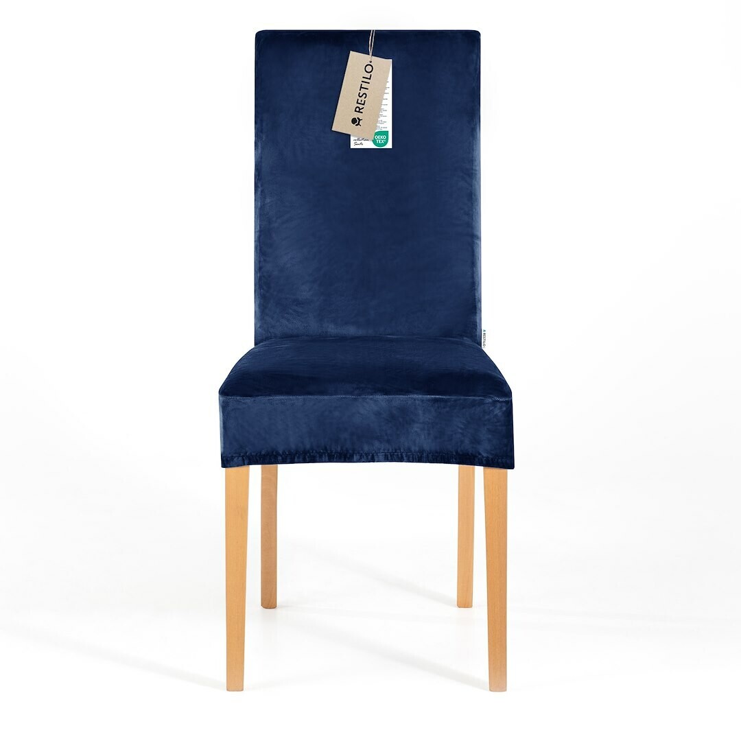 Restilo Napínací potah na židli Sento indigo, 48 x48 x 58 + 10 cm