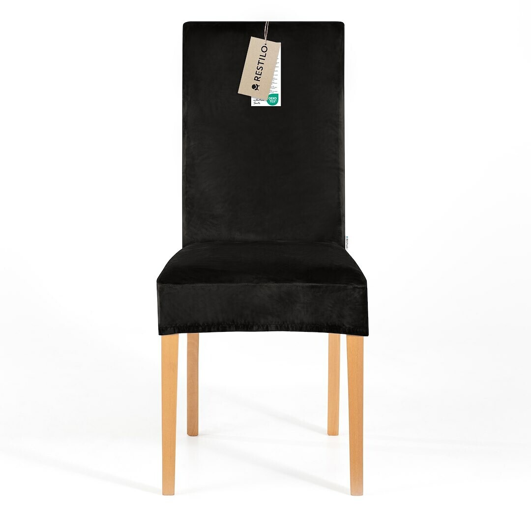 Restilo Napínací potah na židli Sento černá, 48 x48 x 58 + 10 cm