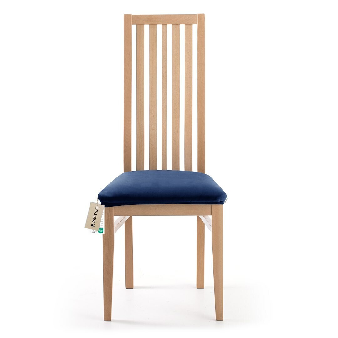 Restilo Napínací potah na sedák na židli Sentoindigo, 40 x 40 + 5 cm