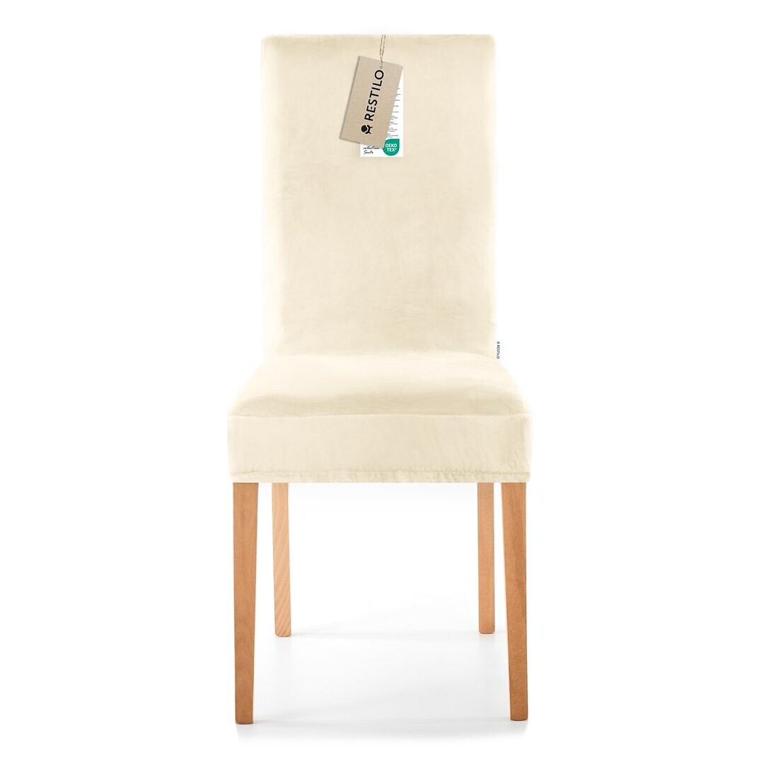 Restilo Napínací potah na židli Sento krémová, 48x 48 x 58 + 10 cm
