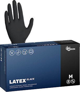 ESPEON Latex Black vel. M, 100 ks