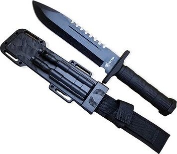 Foxter 2054 Taktický nôž s kresadlom, píšťalkou, brúskou 31 cm