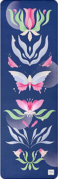Spokey The Bloom Mat Semišová joga podložka, 183 × 61 × 0,4 cm