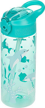 BAAGL Tritánová fľaša na nápoje so slamkou Delfín 500 ml