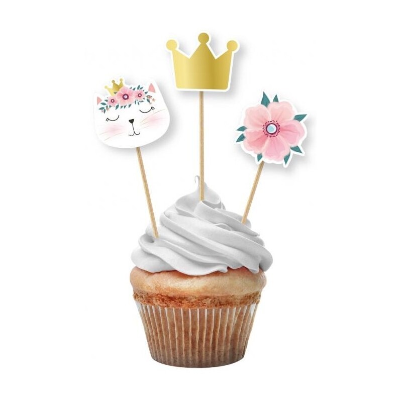 RV-PKOT Godan Set zapichov na muffiny - Cat Queen - 11cm (6ks)