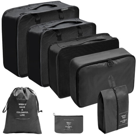 Livefy cestovný set organizérov LuxePack 7ks, čierny