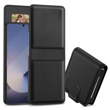 Tech-Protect Wallet knižkové puzdro Samsung Galaxy Z Flip 7, čierne