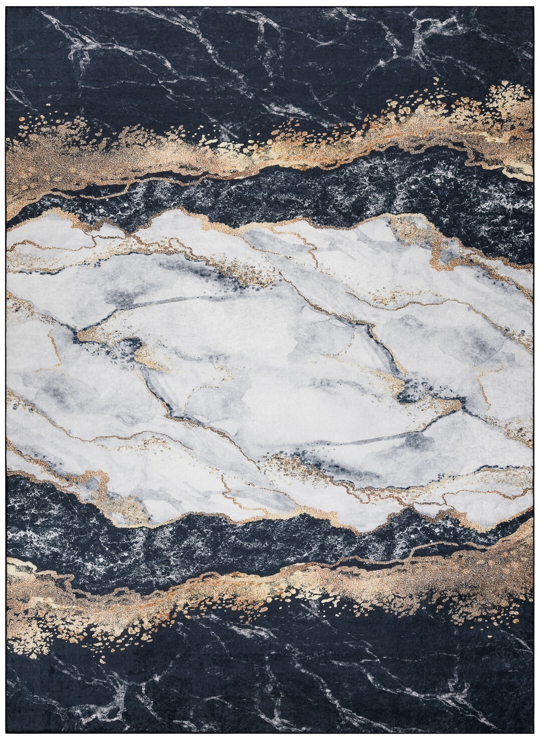 Koberec ARLEN MARBLE2 černo-bílý
