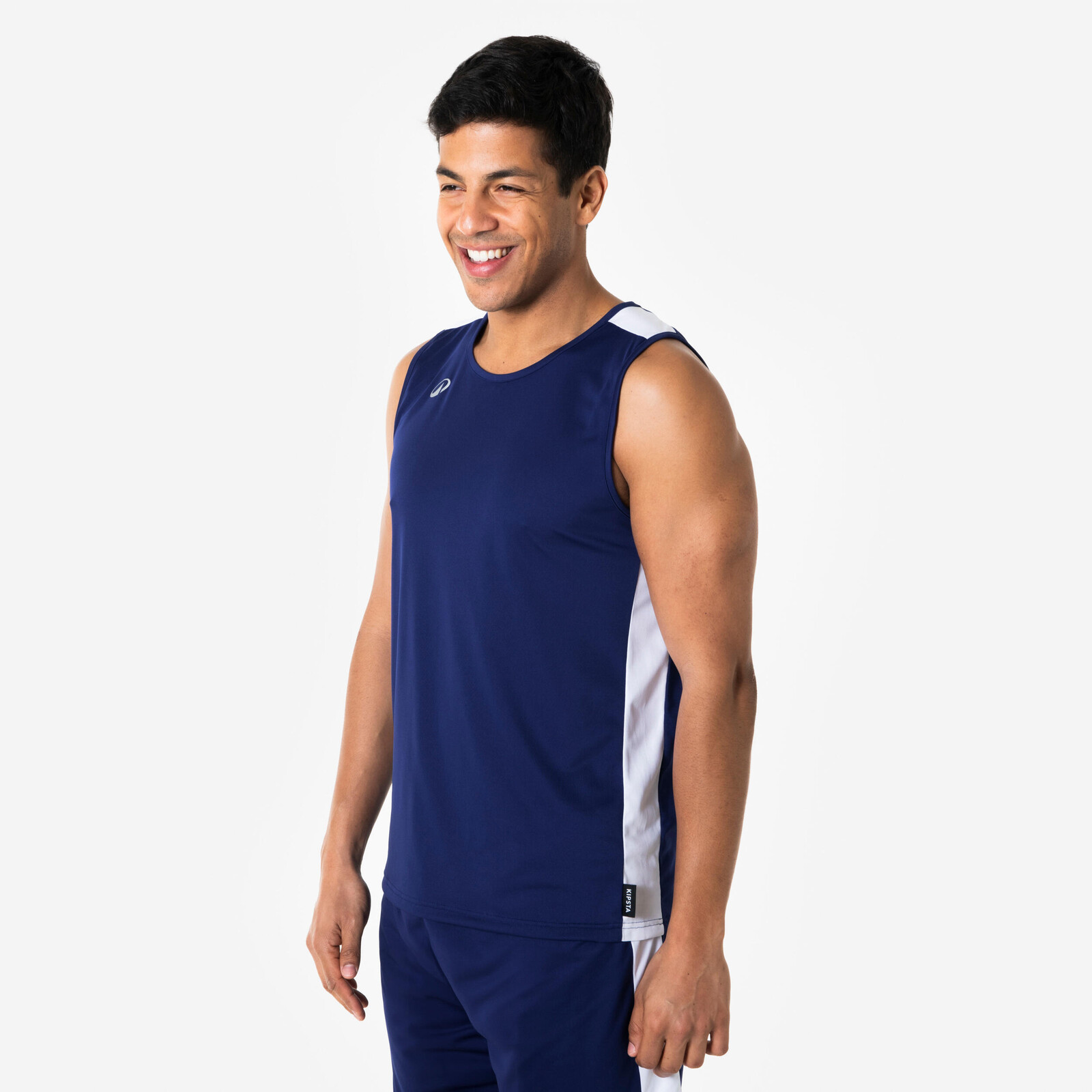 Unisex basketbalový dres TANK 100 tmavomodrý