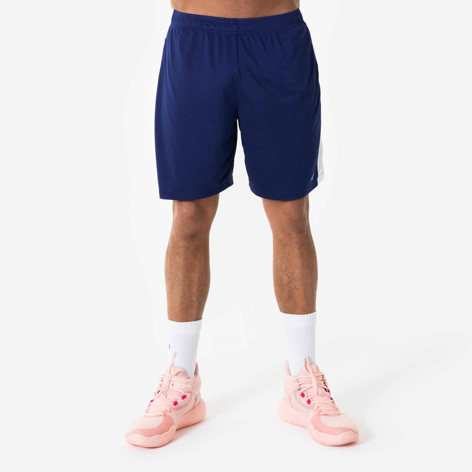 Unisex basketbalové šortky 100 tmavomodré
