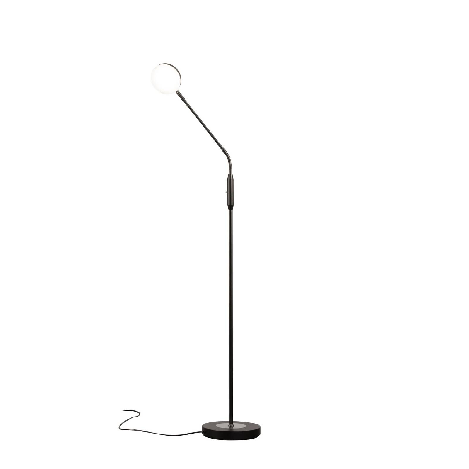 LED stojacia lampa Sorento, pieskovo čierna, výška 138 cm, CCT stmievateľné