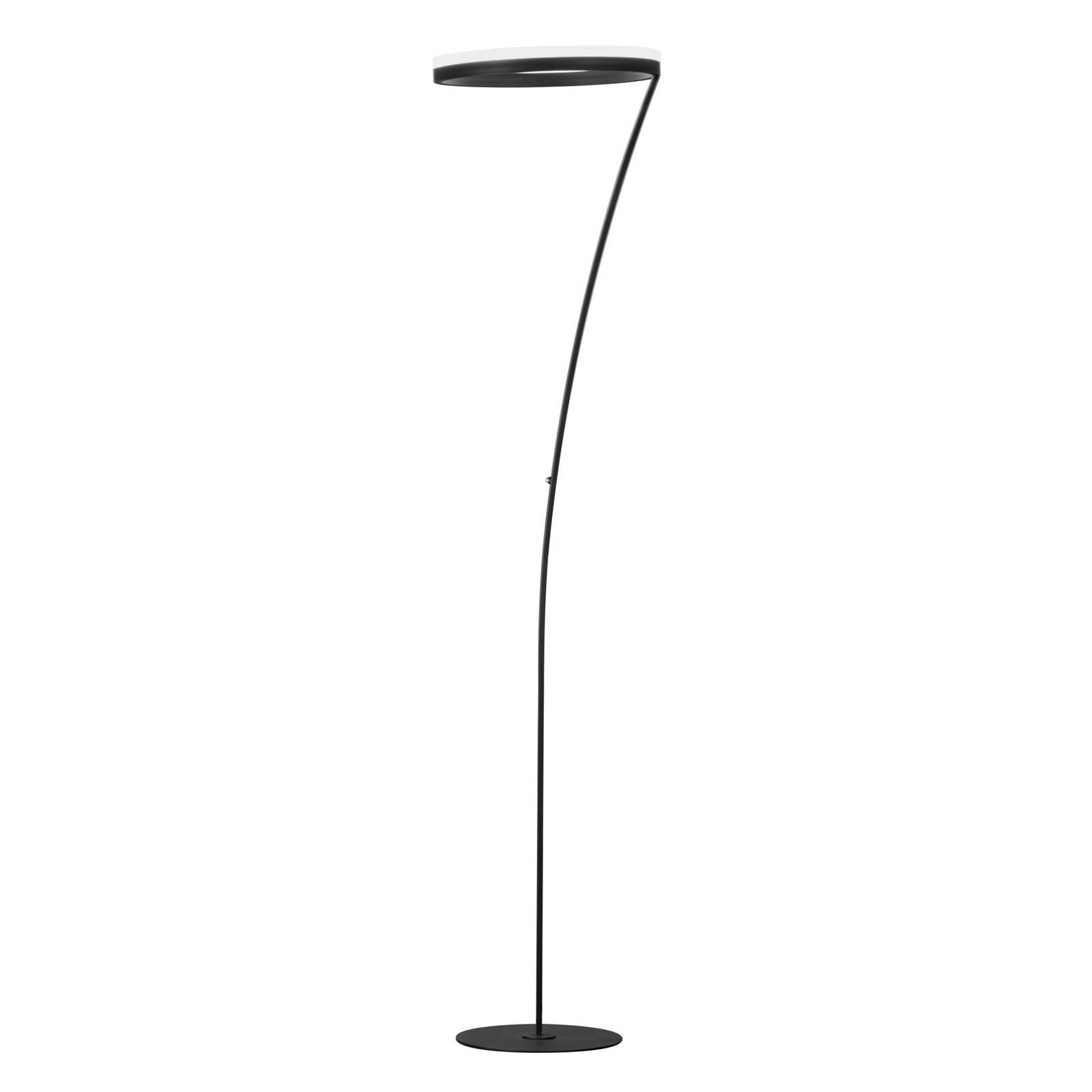 LED stojaca lampa Sirko, pieskovo čierna, výška 177 cm, kov, CCT